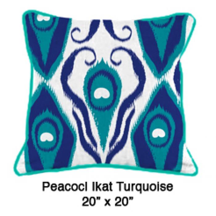 Peacock Ikat Turquoise